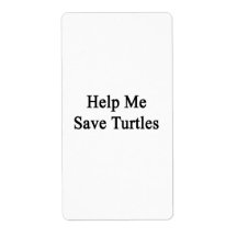 Help Me Save Turtles Labels