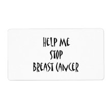 Help Me Stop Breast Cancer Shipping Label
