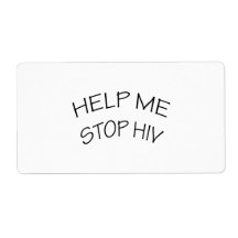 Help Me Stop HIV Personalized Shipping Labels