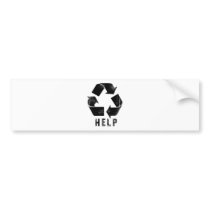 Help Recycle (Black) Bumper Sticker