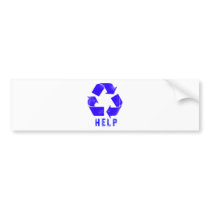 Help Recycle (Blue) Bumper Sticker