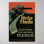 Help Them Keep Your War Savings Pledge posters