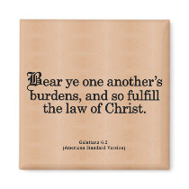 Helping Others in Christ Galatians 6-2 Magnet