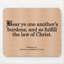 Helping Others in Christ Galatians 6-2 Mouse Pads