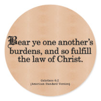 Helping Others in Christ Galatians 6-2 Stickers