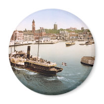 Helsingborg harbour and city hall Sweden