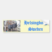 Helsingborg Sweden Street Signs Bumper Stickers