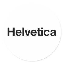 Helvetica Round Sticker