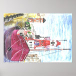 Helwick Tug Boat Swansea Poster