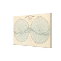 Hémisphère de Celeste de Planisphere Impressions Sur Toile