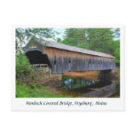 Hemlock Covered Bridge Fryeburg Maine Postcard