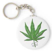 Hemp Leaf Key Chain