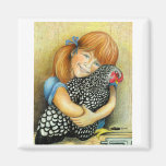 Hen Hugger Refrigerator Magnets