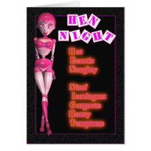 Hen Night Party Invitation Girls Card
