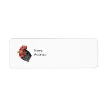 Hen Portrait Avery Label