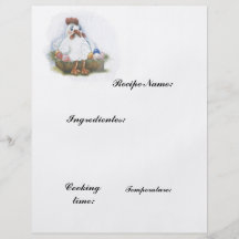 hen recipe paper flyer