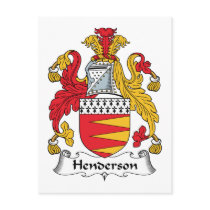Henderson Family Crest Post Card