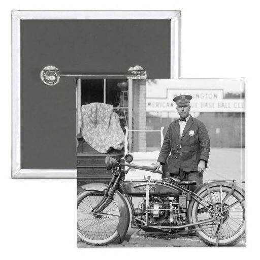 Henderson Police Motorcycle, 1922 Button
