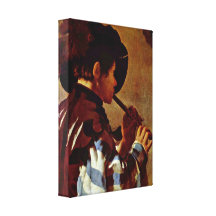 Hendrick Jansz ter Brugghen - flute player Canvas Prints