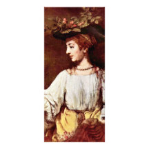Hendrickje As Flora By Rembrandt Harmenszoon Van Custom Rack Cards