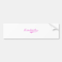 Hendricks Last Name Classic Style Bumper Stickers