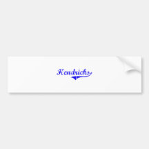 Hendricks Surname Classic Style Bumper Sticker