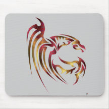 Henham the Metallic Red and Gold Dragon Mouse Pads