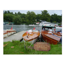 Henley on Thames, Antique motor boats Postcard