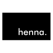 henna. business cards