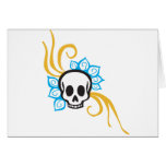 Henna Flower Pirate Skull Greeting Card