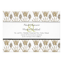 Henna Hand (Golden) (Wedding) Personalized Invites