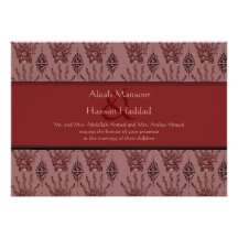 Henna Hand (Red) (Wedding) Invitation