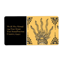 Henna Hand Shipping Labels
