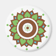 Henna Lotus Mandala Magnet