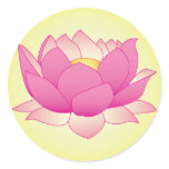Henna Lotus Round Stickers