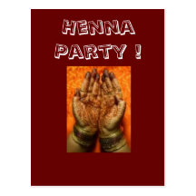 Henna Party Invitations Postcard