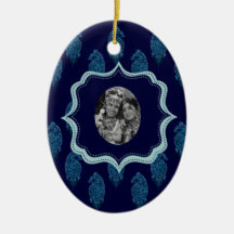 Henna Peacock (Blue) (Wedding) Ornaments