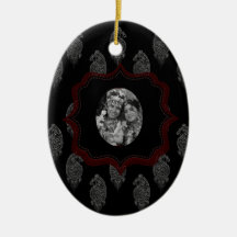 Henna Peacock Christmas Ornament