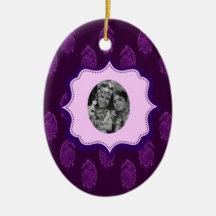 Henna Peacock (Wedding) (Violet) Christmas Ornament