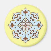 Henna Persian Rug Mandala Fridge Magnets