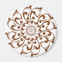 Henna Swirl Mandala Magnets