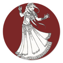 Henna Tribal Belly Dancer Stickers