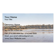 Hennepin Marsh South Coastline at Detroit River In Business Card Template