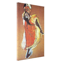 Henri de Toulouse-Lautrec - Jane dancing study Canvas Prints
