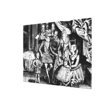 Henri IV  King of France with his Family Canvas Print