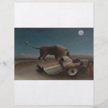 Henri Rousseau - The Sleeping Gypsy Full Color Flyer