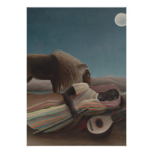 Henri Rousseau - The Sleeping Gypsy Personalized Invitations