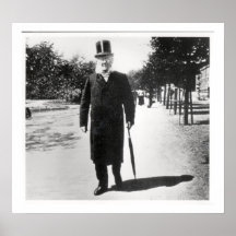 Henrik Ibsen (1828-1906) in Oslo, 1896 (b/w photo) Poster