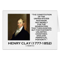 Henry Clay Constitution Of United States Posterity Card