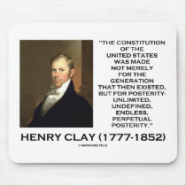 Henry Clay Constitution Of United States Posterity Mousepads